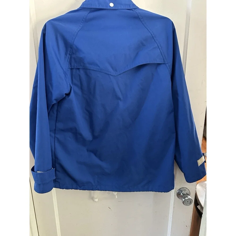 Lands End Men Size Medium Blue Jacket Dual Pocket Vintage